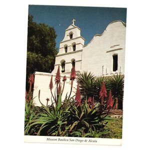 Vintage Postcard Mission Basilica San Diego De Alcala California 751227 Church